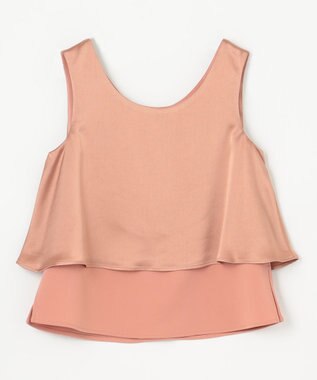 GRACE CONTINENTAL バックコンシャスサテンノースリーブ オレンジ