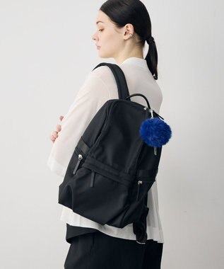 ICB 【4/3-4/19期間限定・受注生産】選べるチャーム 8ポケットナイロンリュック カスタマイズ ファー青