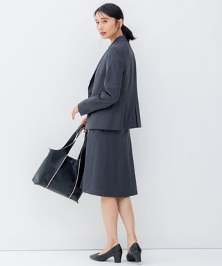 23区 S 【セットアップ対応】ファインネスウール フレア スカート グレー系