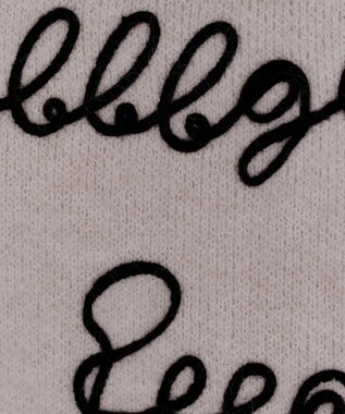 Tiaclasse 【洗える】テープ刺繍ロゴニットトップス ベージュ