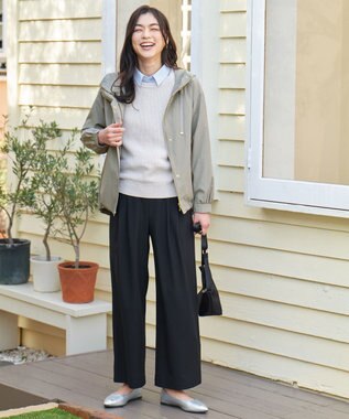 ANY 【手洗い可/UVカット】シャイニーコットンニット ベージュ