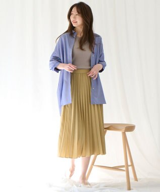 ANY 【UVケア・吸水速乾・接触冷感】ラク映えドライシャツ ブルー系