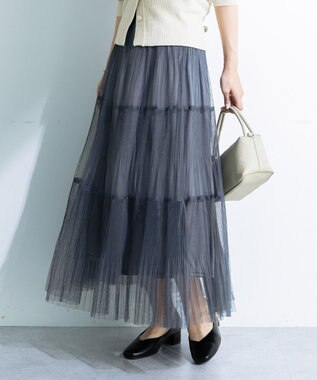 Green Parks チュールプリーツティアードスカート