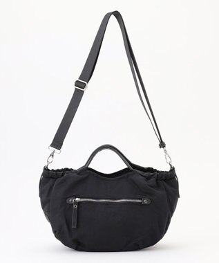 LA BAGAGERIE 【MONICA】サイドギャザー2WAYトートバッグ Sサイズ ブラック