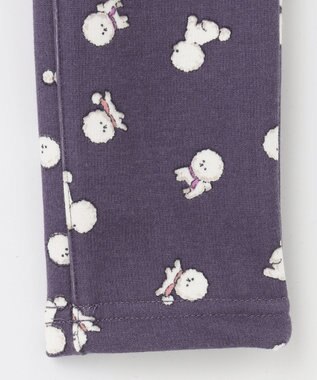 ANY KIDS 裏シャギー総柄ガーリーパンツ モーヴ×イヌ柄