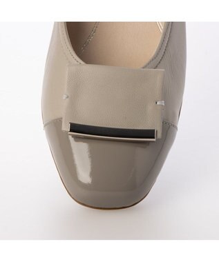 Riz raffinee <Riz raffinee>【3E】ローヒールスクエアパンプス ライトグレー
