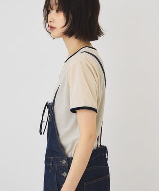 AMERICAN HOLIC シアーベロア配色プルオーバー Ivory