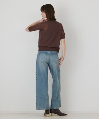 GRACE CONTINENTAL ハーフスリーブニットカーディガン ブラウン