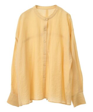 Green Parks バックシャンバンドカラーシャツ Yellow