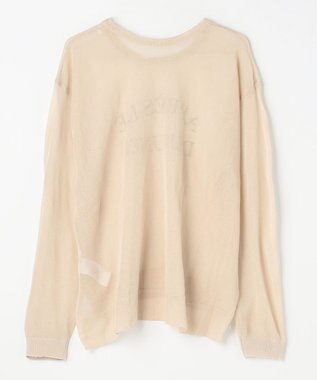 ANY L 【2SET】シアーロゴニット×タンクトップセット ライトベージュ