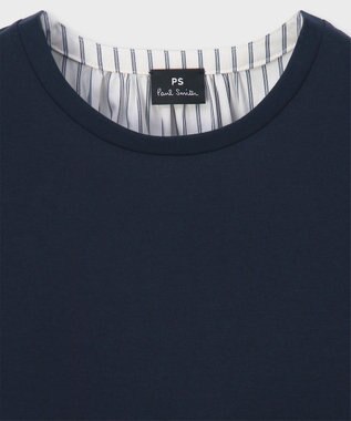 Paul Smith シャツ コンビ フレア カットソー ネイビー