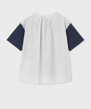 Paul Smith シャツ コンビ フレア カットソー ネイビー