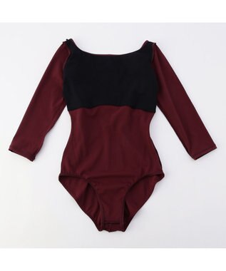 Chacott 7分袖レオタード ワインレッド