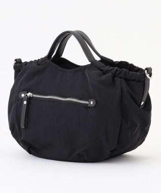 LA BAGAGERIE 【MONICA】サイドギャザー2WAYトートバッグ Sサイズ ブラック