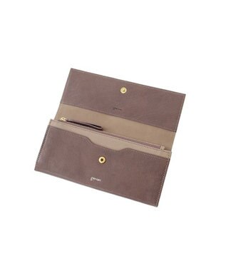 genten 【新色】フレスコ フラップ長財布 ローズグレー