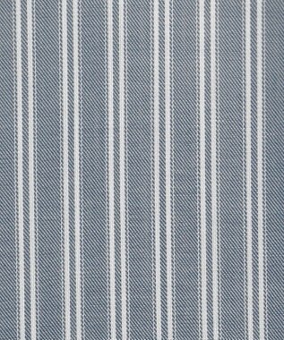 J.PRESS LADIES S 【洗える】ウォッシャブルキュプラツイル ボートネック ブラウス ネイビーシャンブレーストライプ系