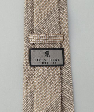 GOTAIRIKU GOTAIRIKU別注【日本製】シルク ネクタイ_格子柄 ベージュ系8
