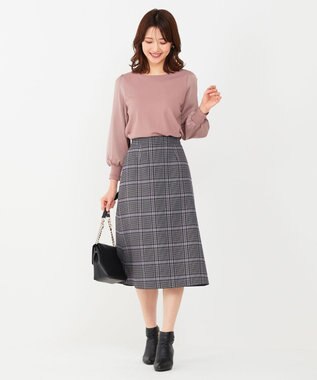 ANY SIS 【洗える】異素材コンビ ニット ピンク