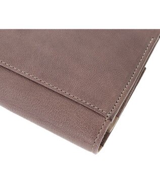 genten 【新色】フレスコ フラップ長財布 ローズグレー