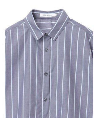 AMERICAN HOLIC イージーケア５分袖バックタックシャツ Stripe Navy