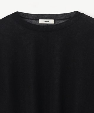 NAVE 【ReNAVE・洗える】シアーニット ロングスリーブ ブラック系