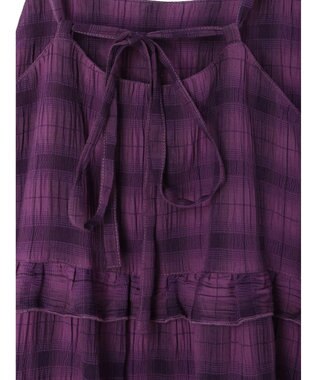 Green Parks ・Ｐｅｔｉｔ　Ｆｌｅｕｒ　フリルティアードキャミワンピ Purple