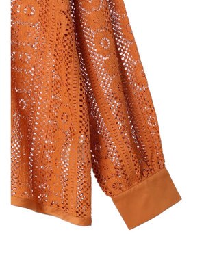 Green Parks レースブラウス Brown