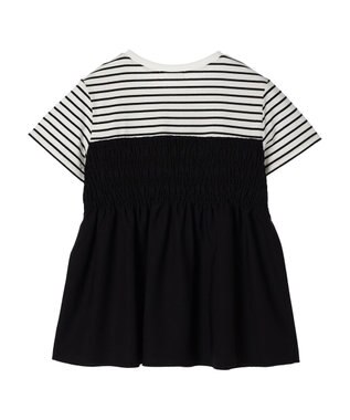 Green Parks シャーリングサテンドッキングプルオーバー Border