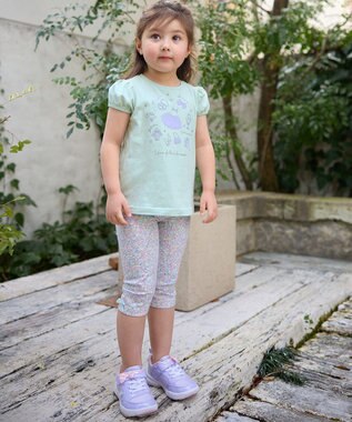 ANY KIDS 【WEB限定】7days プリント 半袖 Tシャツ ミント×コスメ