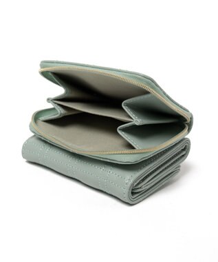 WEGO フラワーキルティングウォレット グリーンその他