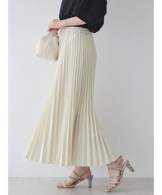 AMERICAN HOLIC 丈違いジョーゼットプリーツスカート Ivory