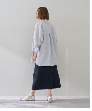 YECCA VECCA イージーケアドロストシャツ Stripe