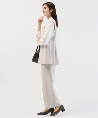 J.PRESS LADIES L 【セットアップ対応】セラテリーダブルクロス ジレ グレージュ系