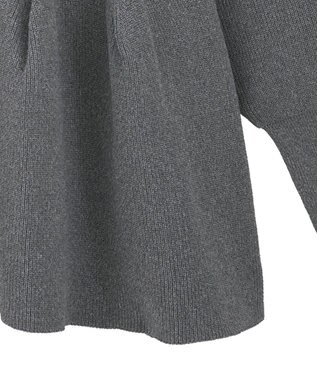 Green Parks 金釦ペプラムニットカーディガン Gray Mixture