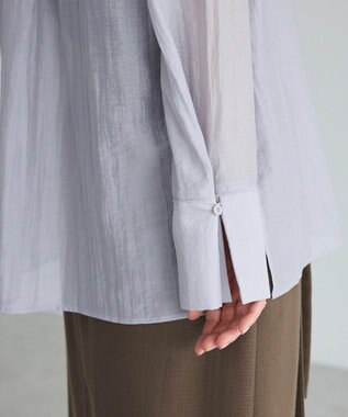 CRAFT STANDARD BOUTIQUE シアーオープンカラーシャツ Light Purple