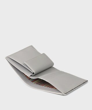 Paul Smith メタルシャドーストライプミニ財布 ライトグレー
