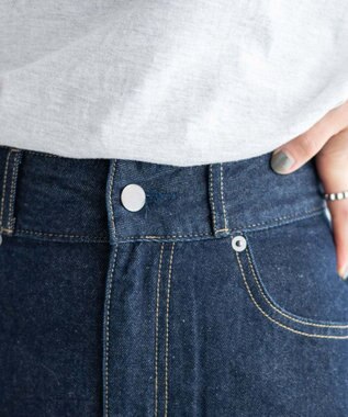 WEGO デニム台形ミニスカート デニム濃色