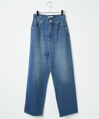 WEGO ルーズストレートデニムパンツ デニム中濃色