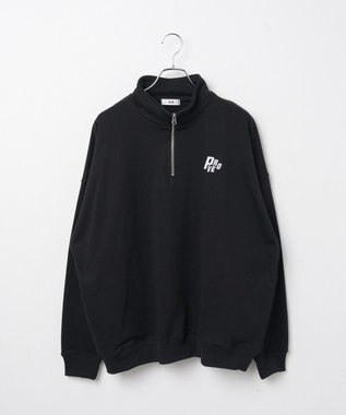 WEGO ヘビーウエイトハーフZIPワンポイントPO ブラック
