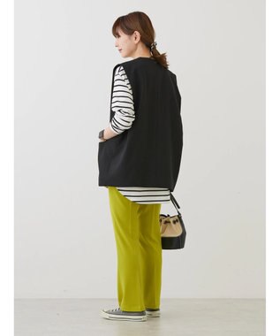 AMERICAN HOLIC 丈違いニュアンスベスト Black