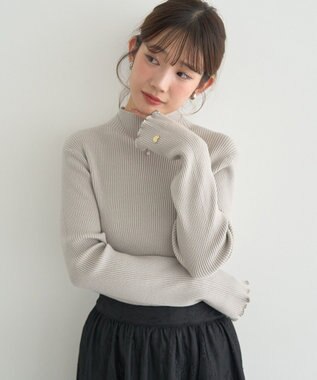 earth music&ecology ハートプレートリブニットプルオーバー