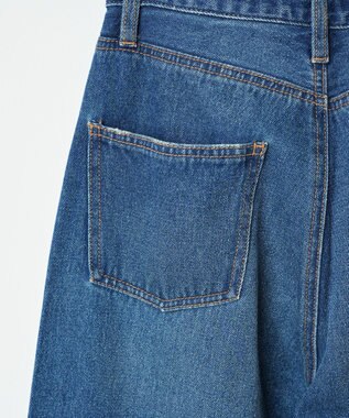 WEGO ルーズストレートデニムパンツ デニム中濃色