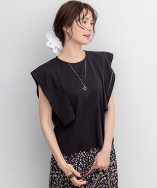 組曲 S 【先行予約】プレーティング天竺 フレアスリーブカットソー