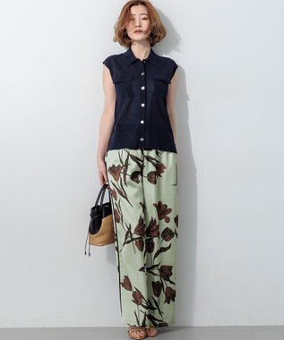 23区 【見上愛さん着用】ペーパーライクコンビ ショルダーバッグ (S) ブラック×ベージュ