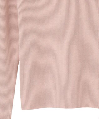 earth music&ecology ハートプレートリブニットプルオーバー Pink