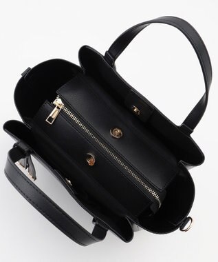 LA BAGAGERIE 【MONICA】ボウタイリボンハンドバッグ ブラック