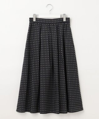 J.PRESS LADIES 【洗える】 ジオメトリック ギャザー スカート ネイビー系5