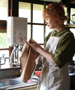 京和晒綿紗 ガーゼフェイスタオル　柿渋5重合わせ 柿渋染め