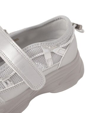 Green Parks ドロストコードメッシュスニーカー Silver