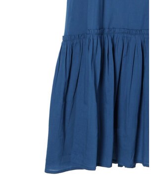 earth music&ecology コットンボイルパフスリーブワンピース Blue